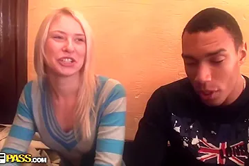 Blonde Girl Sex Adventure In A Cafe - Eric, Ilya And Iry - porn video