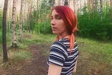 Elin Flame In Redhead Deepthorats Boyfriends Cock While Walking In The Forrest - porn video