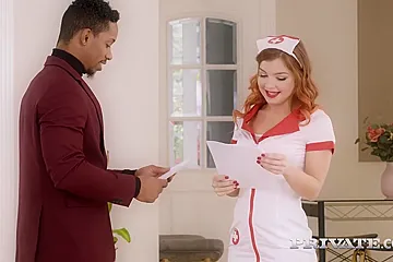 Nurse Renata Fox Craves Interracial Fuck - porn video