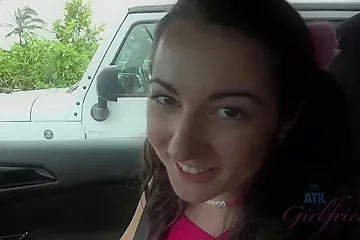 After You See Some Waterfals, Lily Sucks Your Cock In The Car - Lily Adams - porn video