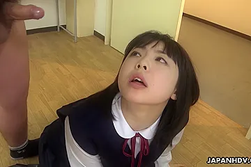 Japanese darling, Tomoyo Isumi sucks dicks, uncensored - porn video
