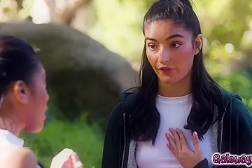 Ember got the chance to taste Gias pussy - Ember Snow - porn video