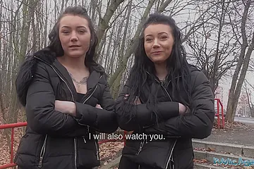 Public Agent Real Fake twins stopped on the street - porn video