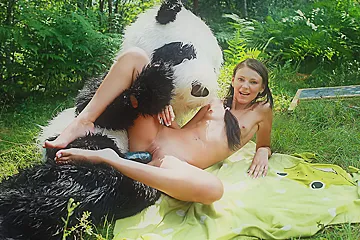 Hot strapon fucking in the woods - porn video