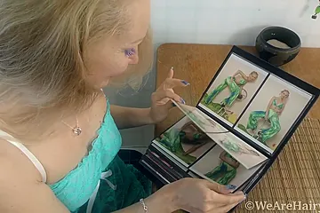 Foxy Strips Naked And Masturbates To Pictures - porn video