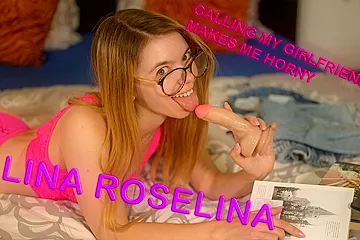 Calling My Girlfriend Made Me Horny - teen Babe Solo Masturbation With Lina Roselina (18+) - porn video