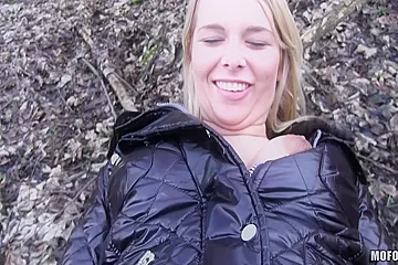 Nikky Dream Euro Blonde Bangs Outdoors - porn video
