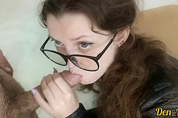 Cute Girl In A Leather Jacket Craves And Gets A Lot Of Anal Sex To Get Cum On Her Face - porn video