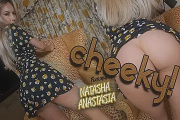 Cheeky! - Great Ass Curvy Blonde Striptease - Natasha Anastasia - porn video