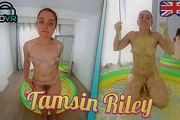Tamsin Riley In Tamsin, Messy Custard Madness - Food Fetish Amateur Solo - porn video