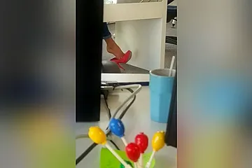 Shoeplay Dangling Office - porn video