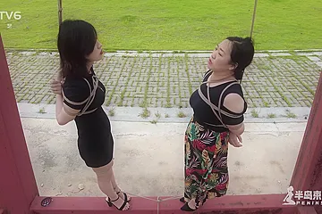 Step mom And Step daughter Public Bondage (subtitles Needed) - porn video