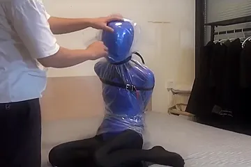 Zentai Bag Breathplay - porn video