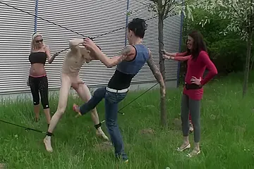 Merciless Outdoors Ballbusting - porn video