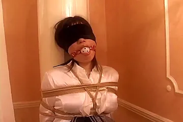 Asian Standing, Gagged & Vibed - porn video