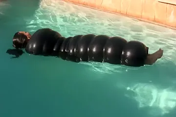 Inflatable Latex Cocoon 1 - porn video