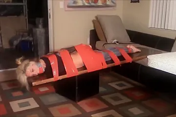 Red Duct Taped Gril - porn video