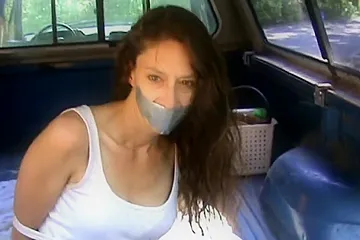 Milf Gagged/bound In Back Of Truck - porn video