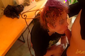 Slutwife Gets Bent Over Her Sewing Table, Hardcore Pounding, Huge Cumshot, Eager To Please Wife - porn video