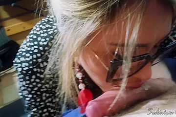 Fucktotum - Pov Glasses Blowjob - First Porn Video - 20 - porn video