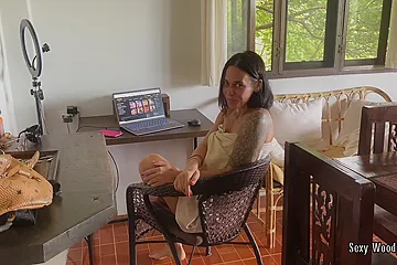 Busty Nymphomaniac Paid Off The Courier With All Her Holes - porn video