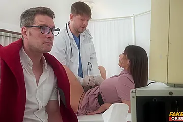 Tru Kait, Michael Fly And Tommy Woods - Sizzling Brunette Gets Fucked With Her Panties On - porn video