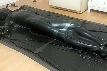 Self Bondage Homemade Vacbed - porn video
