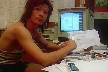 Horny German Redhead Masturbating In The Office P1 - porn video