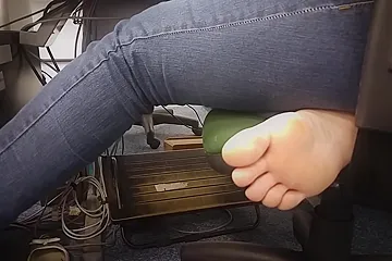 Candid Girl Feet On Work - porn video