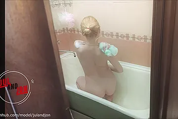 Girl Come To Her Friend And Hard Fucked In Ass. Before, She Masturbate In Bathroom. 60fps, Julandjon - porn video