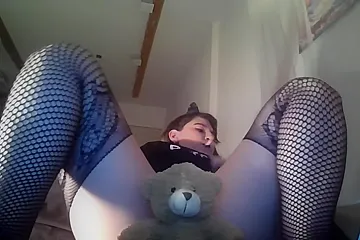 Smoking schoolgirl Humping&edging Teddybear W Her Pretty Pussy Till She Cums Facefucking Bear Part 1 (18+) - porn video