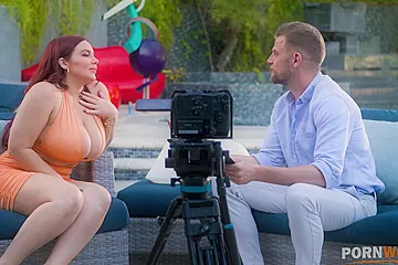 Busty Pornstar Takes An Ass Pounding During An Interview - porn video