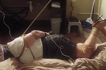 Fem Slave Bound, Gagged, Vibed, Hogtied And Left Alone - porn video