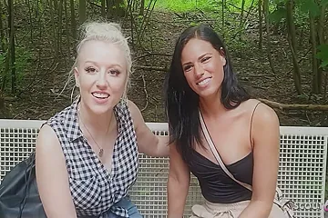 Two Real German teen Talk To Amateur Ffm 3some In Public Park (18+) - porn video
