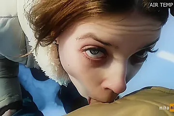 Miha Nika69 - Extreme Blowjob In The Park Air Temperature 18c - porn video