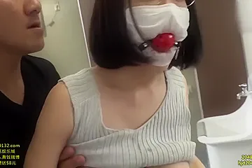 Gagged teen From Japan Enjoys Hardcore Sex On The Bl (18+) - porn video