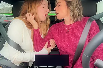 And Nadia Foxx Take On Another Drive Thru With The Lushs On Full Blast! - porn video