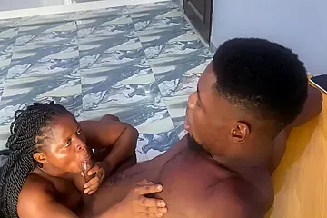 This Nigerian Ebony Had To Show Her Man She Is A Blowjob Queen She Sucked Him So Good That He Wanted It Outdoors - porn video
