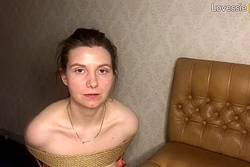 Sweet Russian Bound Girl - Pov Slobbery Blowjob & Rough Doggy Style - Lovessie Mur - porn video