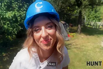 Sexy Fanta Sie Fucks With Old Hunter For Her Annual Salary In Public 17 Min - porn video