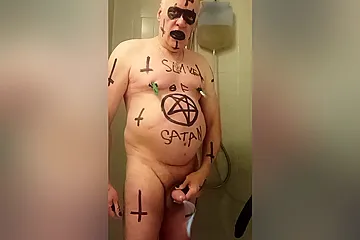Satan slave is ready for his Piss Enema sacrifice - porn video