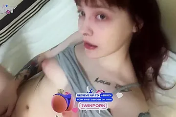 Redhead teen with phat jugs masturbates and orgasms, fingers her wet snatch - promiscuous and amazing! (18+) - porn video