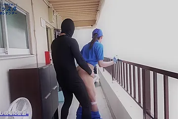 Japanese Moving Job Masked Guy Fuck - porn video