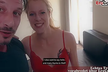 German Blonde Skinny Slut Try Real Blind Date And Fuck - porn video