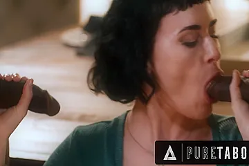 Dirty Boss Taunts Employees Wife Olive Glass Over Her Dirty Past During Diner - porn video