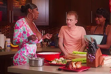 Ebony Milf With Big Juggs Seduces Skinny Shy Teen Boy (18+) - porn video