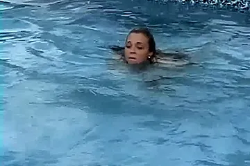Meche Miley straitjacketed in pool - porn video