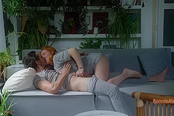 Intimate Afternoon On The Couch - We Make Love, Then She Asks For Doggy - porn video