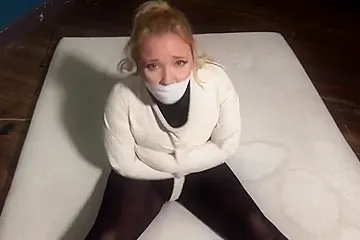 Lil Missy gagged and straitjacketed in pantyhose - porn video