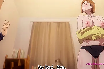 Busty classmate undresses slow and spreads on carpet for raw fast fuck • JJK #1 Parody - porn video
